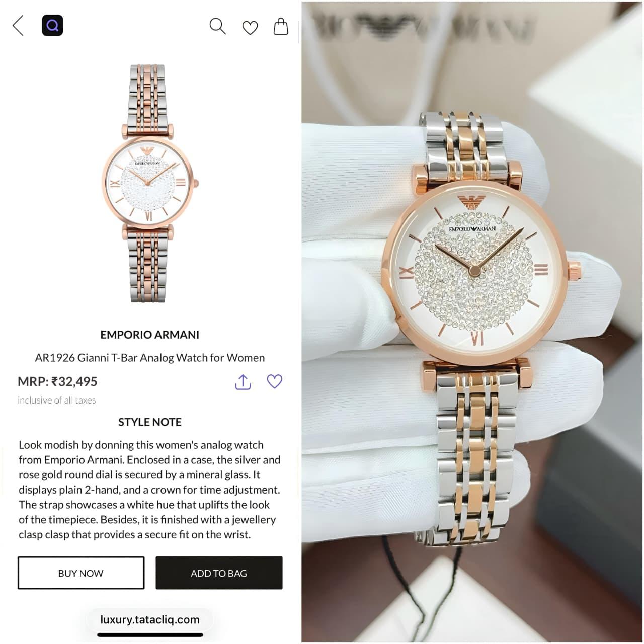 Armani Two Tone White