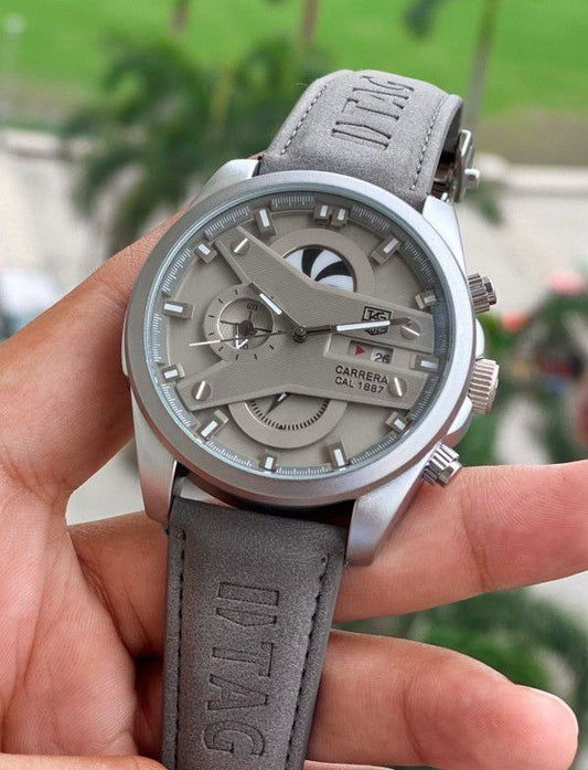 Tag Heuer CR 7 Grey Belt Silver Dial